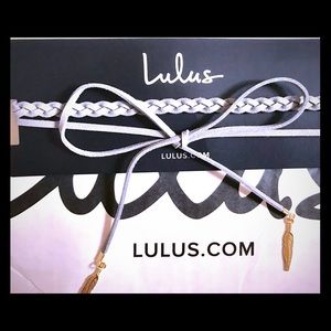 Braided choker with gold feathers. NWT!